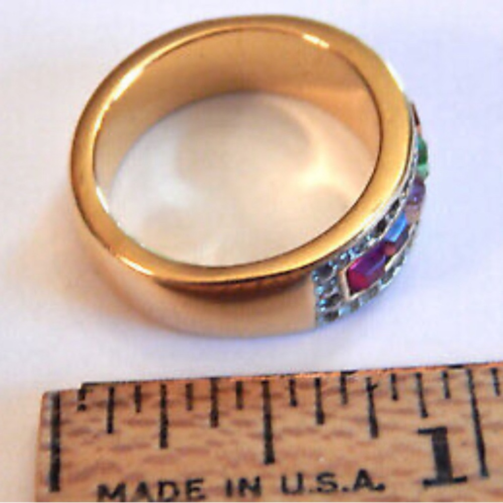 Vintage Signed LS Louis Stern
Designer Ring Multicolor size 10 - Picture 3 of 4